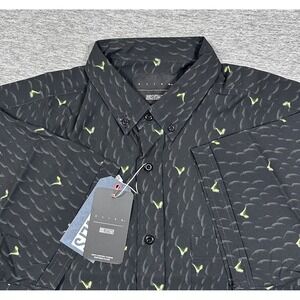 RSVLTS x Alien Shirt Mens Medium Black Hatching Horrors Button Down Stretch NEW